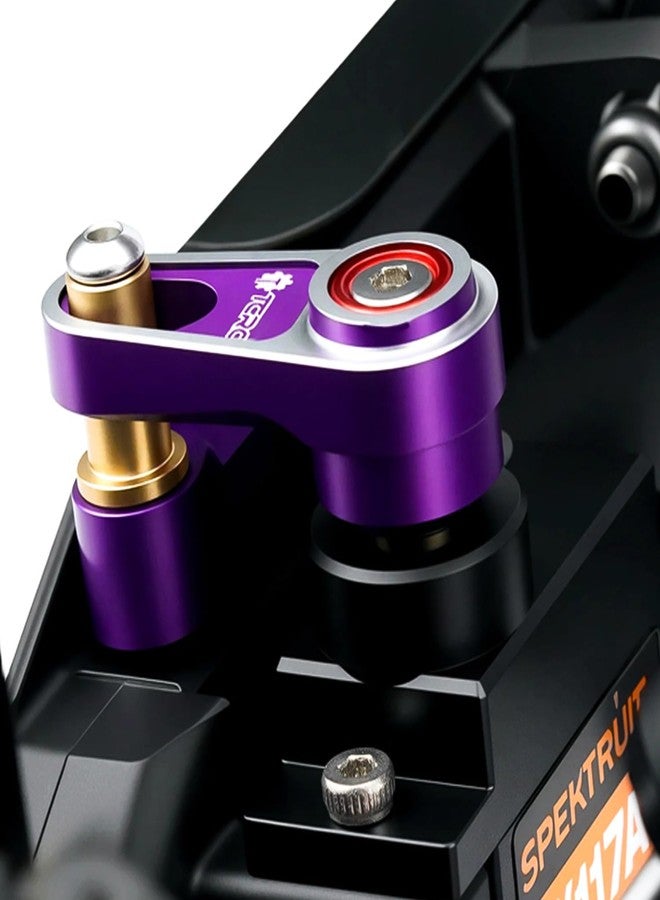 TCRC 7075 Aluminum Rear 20T Servo Horn with Adjustable Connecting Rod for Axial 1/8 AXP8 Gilamon Trail Buggy Upgrade,Black - Image 4